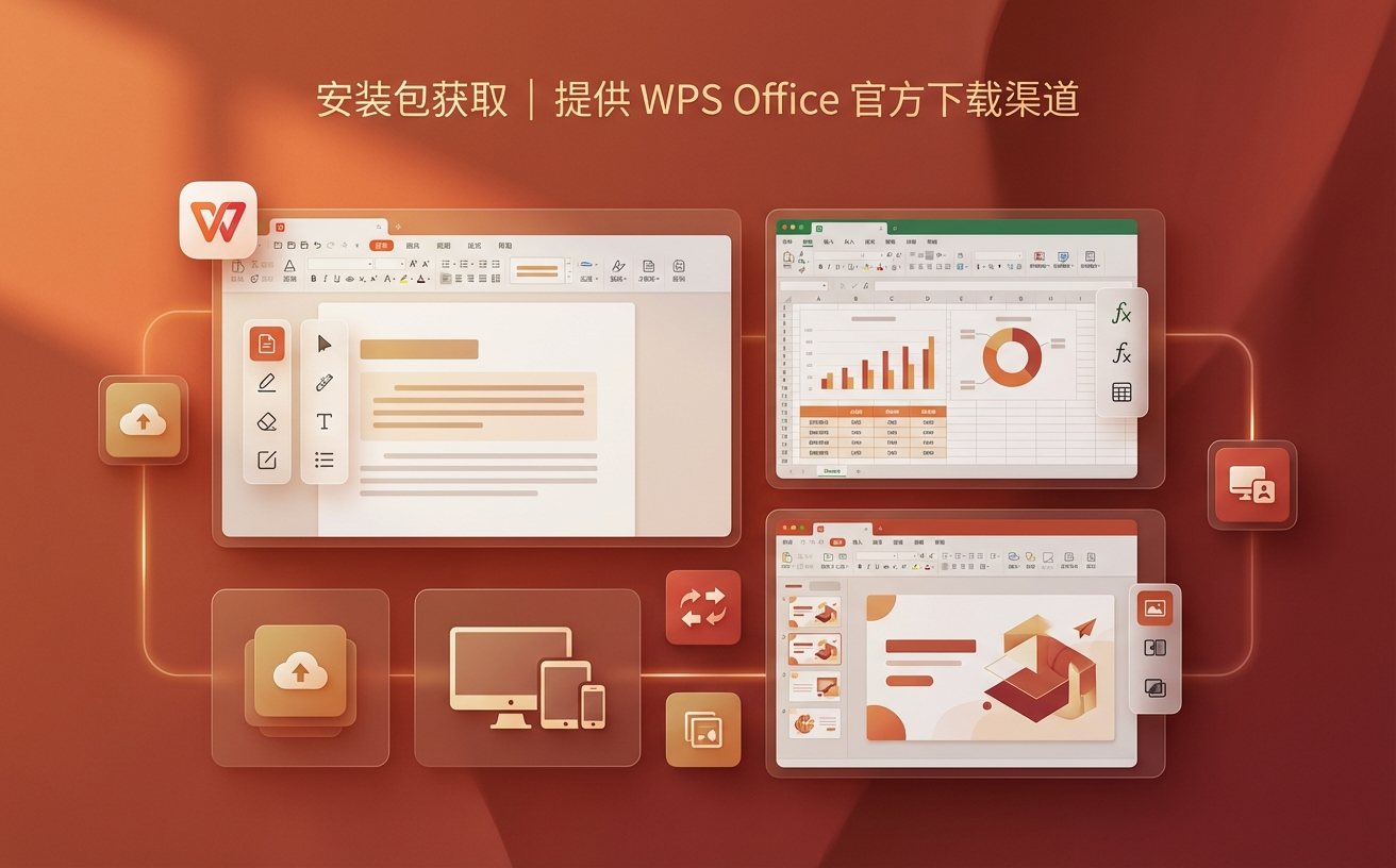 WPS Office 安装包获取与多平台版本展示界面